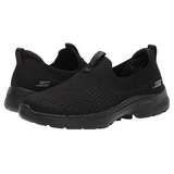 Womens Skechers Go Walk 6 - Ocean Crystal Black/Black Walking Sport Shoes