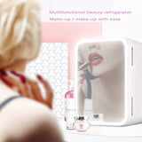 Mini Makeup Fridge Portable Cosmetic Refrigerator Cooler and Warmer Freezer