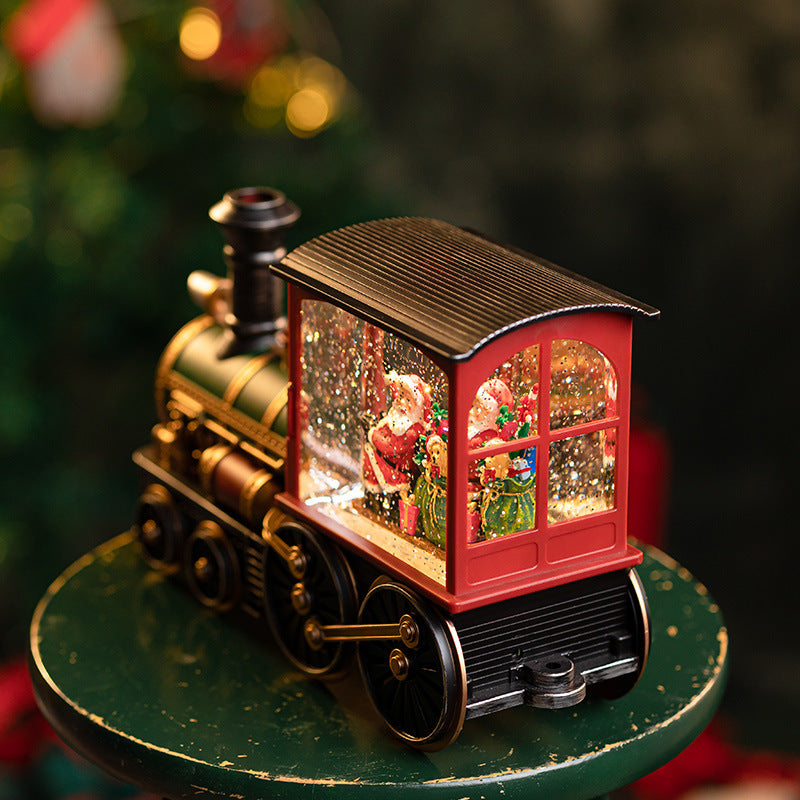 Christmas Santa Claus Train Snow Music Box Children's Toys