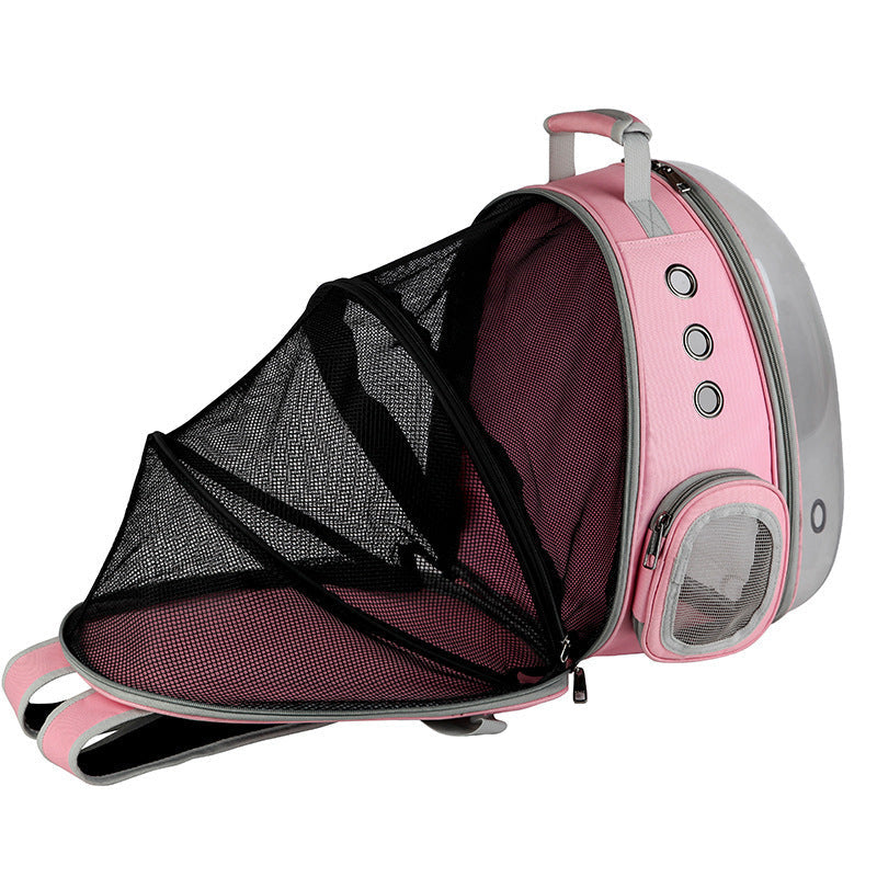 Portable Pet Puppy Backpack Carrier Bubble Capsule Design 360 Degree