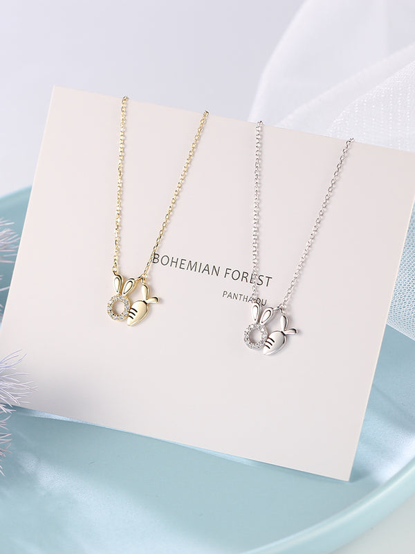 Latest 18K Gold Plated Rabbit Cute Gift Trending Necklace For Girl Jewelry