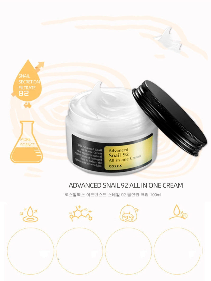 Cosrx Snail Cream Dry Skin On The Face, Moisturizing Snail Skin Care Products