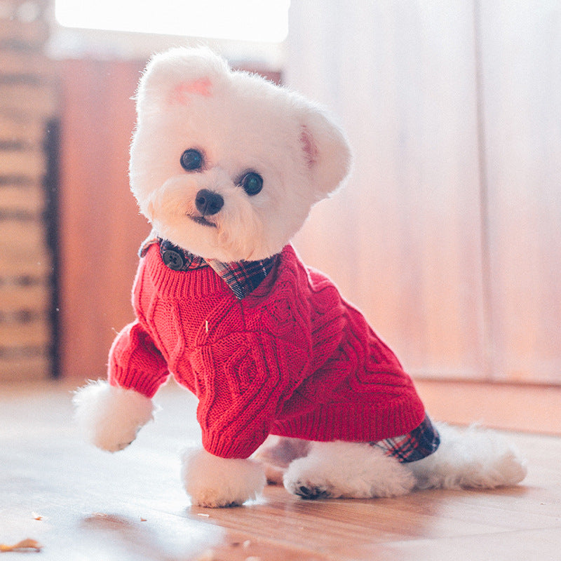 Pet Dog Clothes Sweater Autumn And Winter Clothes