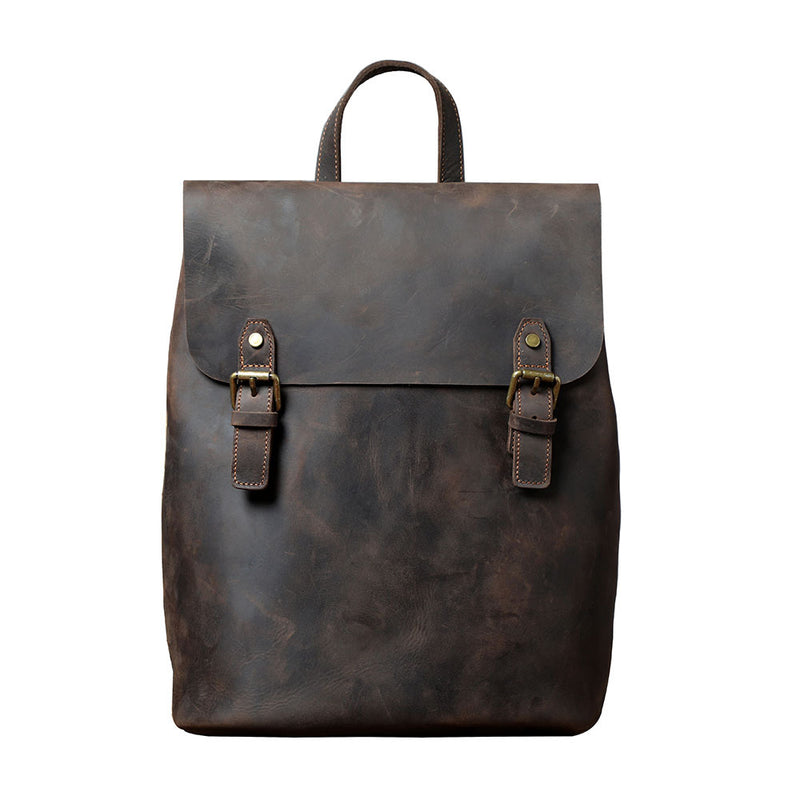 Men's Vintage Top Layer Cowhide Backpack