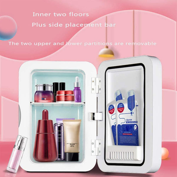 Mini Makeup Fridge Portable Cosmetic Refrigerator Cooler and Warmer Freezer