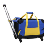 Pet Rolling Carrier With Wheels Pet Travel Carrier Transport Box Dog Strollers