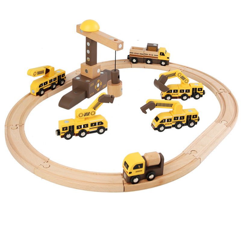 DIY Rail Engineering Vehicle Set Magnetic Variety Assembled Vehicle