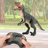 Remote Control RC Walking Dinosaur Toy With Shaking Head, Light Up Eyes & Sounds