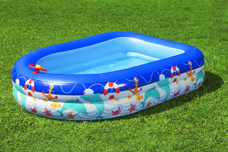 Boat Type Sunshade Children's Swimming Pool with Padding