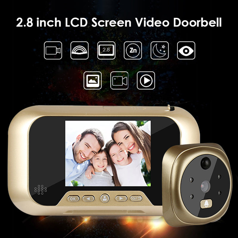 2.8 Inch Infrared Night Vision Camera Video Intelligent Electronic Peephole Doorbell