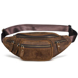 Leather Shoulder Messenger Bag Retro Large Capacity