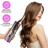 Electric LCD Display Automatic Rotating Cordless Hair Curler Fast Curling Iron Tongs