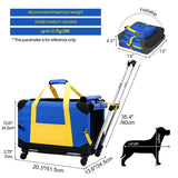 Pet Rolling Carrier With Wheels Pet Travel Carrier Transport Box Dog Strollers