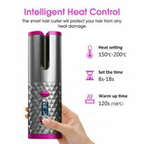 Electric LCD Display Automatic Rotating Cordless Hair Curler Fast Curling Iron Tongs