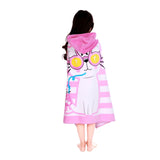 Children's Wearable Beach Towel Cotton Hooded