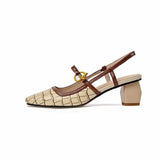 Women's Square Toe Mary Jane High Heels