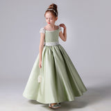 Girls Evening Dress Light Green Princess Costume