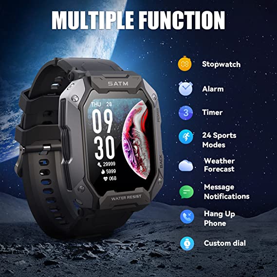 Military Smart Watch for Men Tactical Sports Watch 5ATM