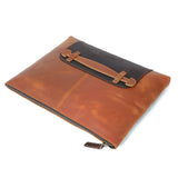 Simple Retro First Layer Cowhide Large Size Men's Clutch