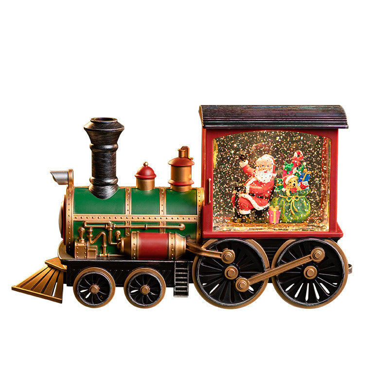 Christmas Santa Claus Train Snow Music Box Children's Toys