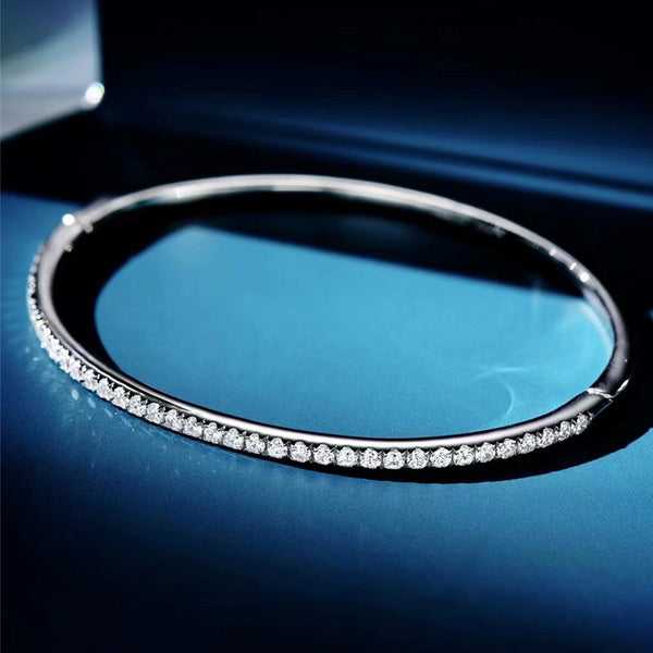 925 Silver Fine Row Diamond Bracelet