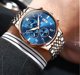 Multi-function Chronograph Quartz Watch Night Light Waterproof