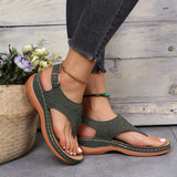 Roman Style One Word Buckle Women's Sandals