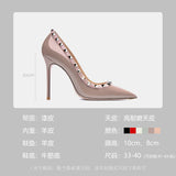 High Heels For Women 2023 Star Style Luxury Brand Rivets Classics Pumps