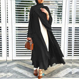 Ramadan Eid Mubarak Chiffon Open Abaya Kimono Dubai Turkey Islam Kaftan Muslim Dress