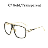 Fashion Rectangle Mens Sunglasses Metal Gradient Male Retro Eyewear Summer Drive UV400