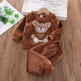 3-pc Baby Boys And Girls Clothing Set Tricken Fleece Children Hooded Outerwear