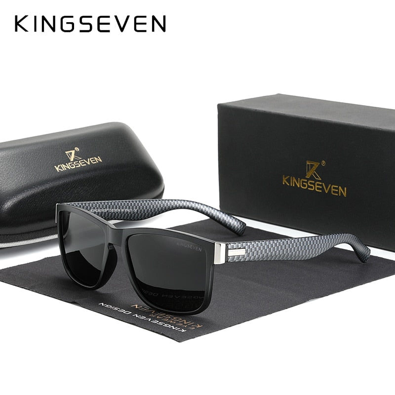 KINGSEVEN Square Retro Gradient Polarized Sunglasses