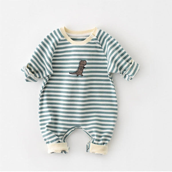 Baby Boy One-Piece Romper With Dinosaur Design