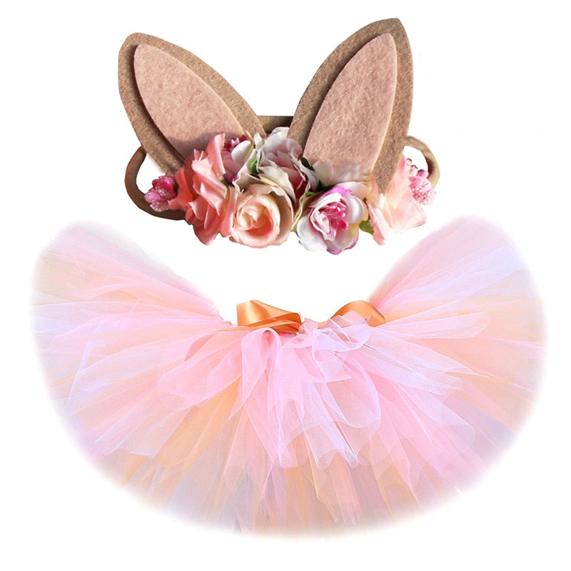 Toddler Baby Girls Tutu Skirt for Kids Girl Princess Rabbit Tutus Fluffy Ball Gown