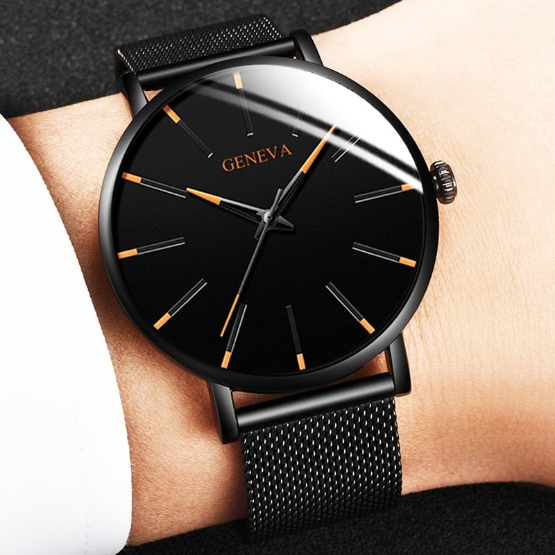 Minimalist Men's Fashion Ultra Thin Quartz Watches