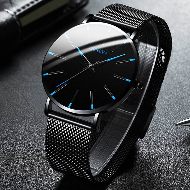 Minimalist Men's Fashion Ultra Thin Quartz Watches