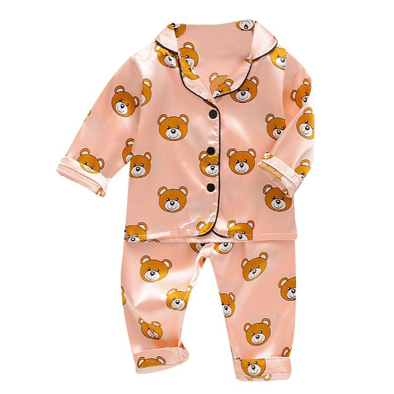 SilkyDreams™ Toddler Satin Pajama Set