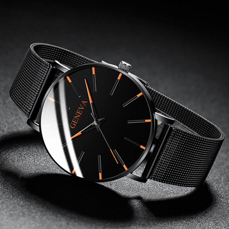 Minimalist Men's Fashion Ultra Thin Quartz Watches