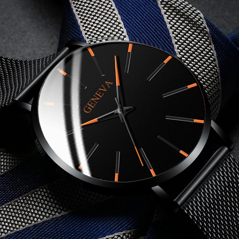 Minimalist Men's Fashion Ultra Thin Quartz Watches