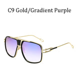 Fashion Rectangle Mens Sunglasses Metal Gradient Male Retro Eyewear Summer Drive UV400