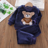 3-pc Baby Boys And Girls Clothing Set Tricken Fleece Children Hooded Outerwear