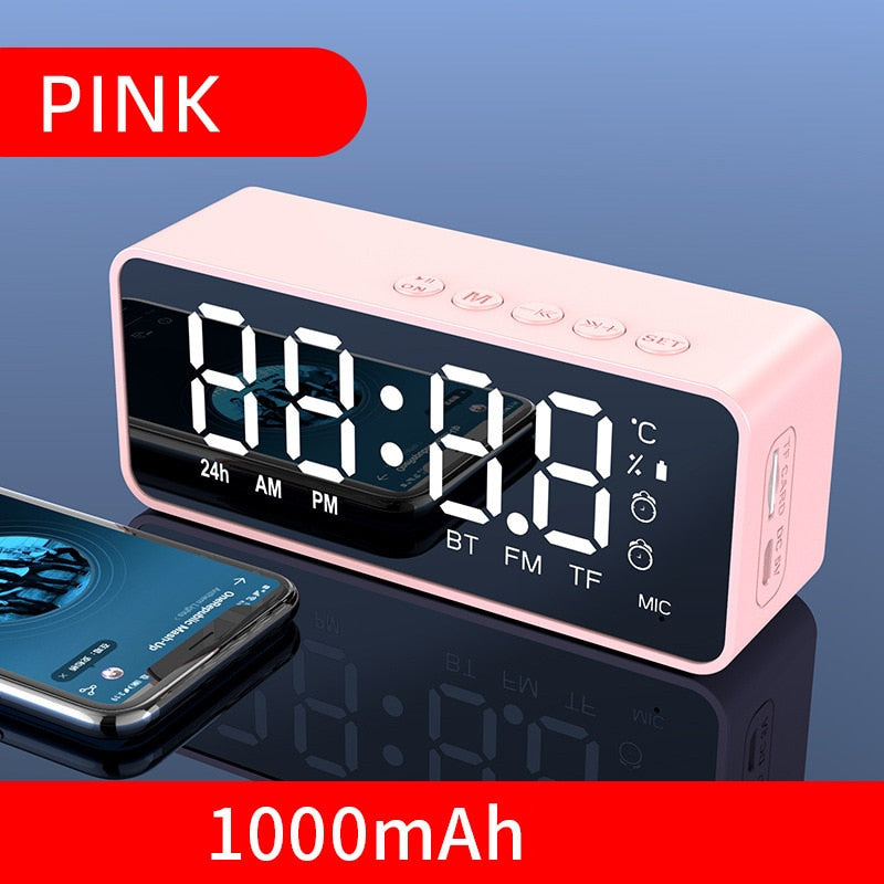 Wireless Bluetooth Speaker Mini Alarm Clock Portable Cannon