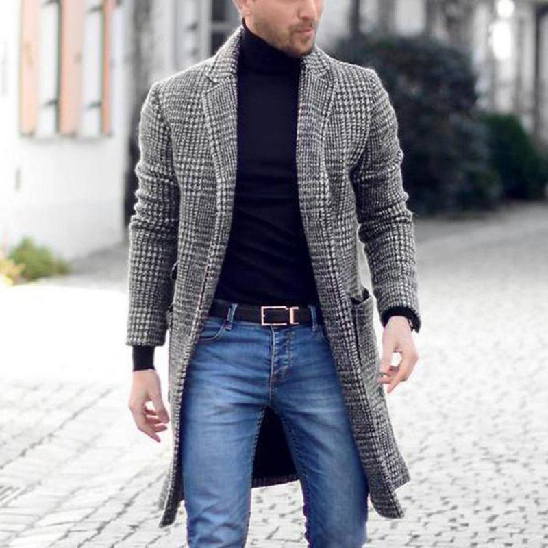 Men's Retro Fashion Boutique Single-breasted Coat