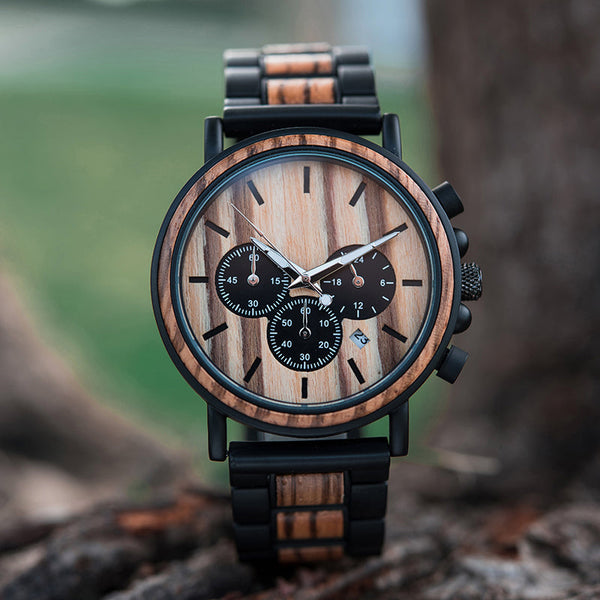 Custom Chrono Wood Watch