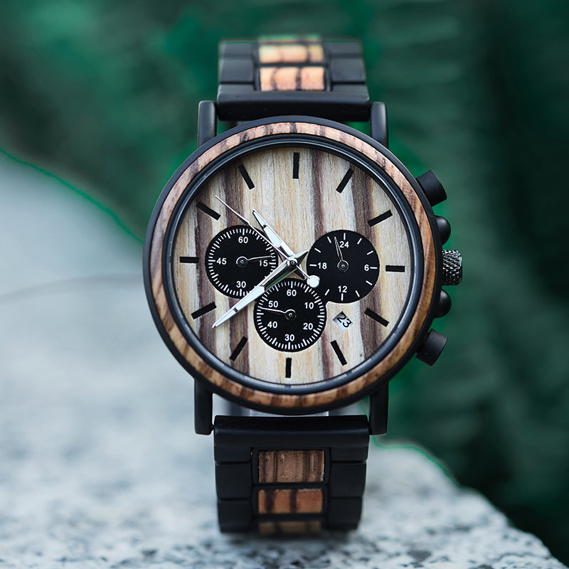 Custom Chrono Wood Watch