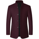 Men's Winter Stand Collar Wool Jacket