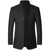 Men's Winter Stand Collar Wool Jacket