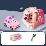 Cartoon Mini Remote Control Car Watch Toys