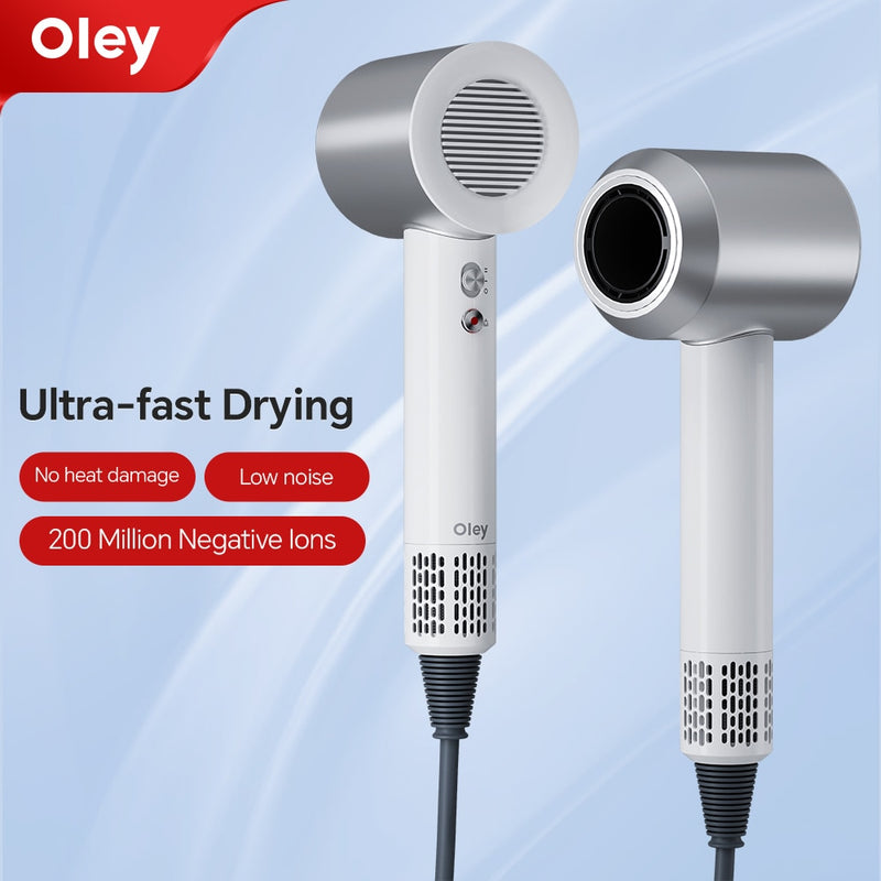 Oley High-speed Hair Dryer 900W Lightweight Powerful Brushless Negative Ionic