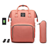 Large Size Diaper Backpack Waterproof Maternity Bag with USB Interface